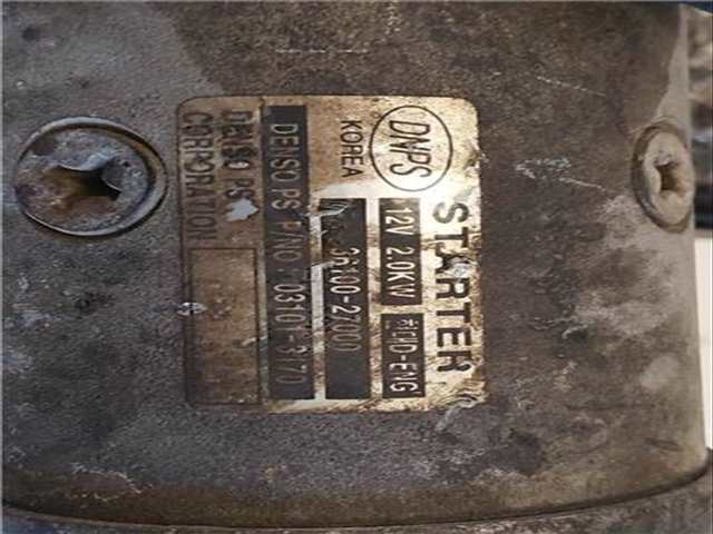 Foto 3ª: Motor de Arranque Hyundai Santa Fe 2.0 CRDI 4X4 125CV 92KW [D4EA] (2005)