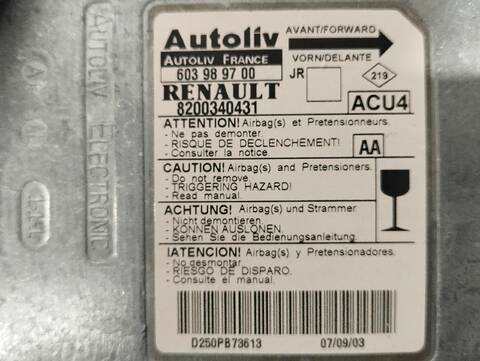 Foto 2ª: Kit Airbag Renault Scenic 1.6 16V 113CV [K4M761] (2003)