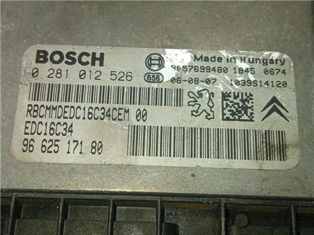Foto 3ª: Centralita Motor ECU Peugeot 207 1.4 CONFORT [1.4 LTR. - 50 KW HDI] [8HZ (DV4TD)]
