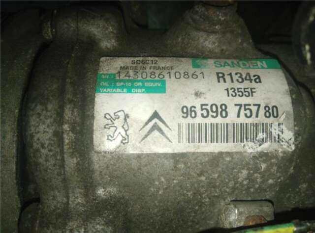 Compresor Aire Acondicionado Peugeot 207 1.4 CONFORT [1.4 LTR. - 70 KW 16V VTI CAT (8FS - EP3)]