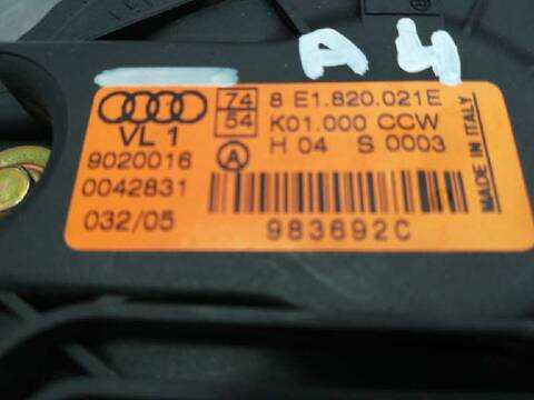 Foto 2ª: Ventilador de Calefacción Audi A4 2.0 TDI AVANT 140CV 103KW [BLB] (2005)