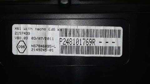 Foto 3ª: Cuadro de Instrumentos Renault Kangoo 1.5 DCI DIESEL CAT 86CV 63KW [K9K802] (2011)