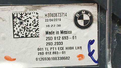 Foto 3ª: Piloto Trasero Izquierdo Bmw X3 XDRIVE 20 D 190CV 140KW [B47D20B] (2019)