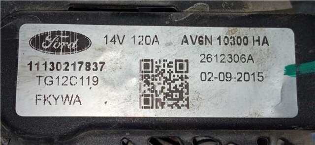 Alternador Ford EcoSport 1.5 TREND [1.5 LTR. - 66 KW TDCI CAT]