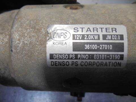 Foto 4ª: Motor de Arranque Kia Carens CONCEPT 140CV 103KW [D4EA] (2007)