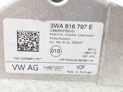 Foto 2ª: Compresor Aire Acondicionado Audi A3 VERSION INDEFINIDA
