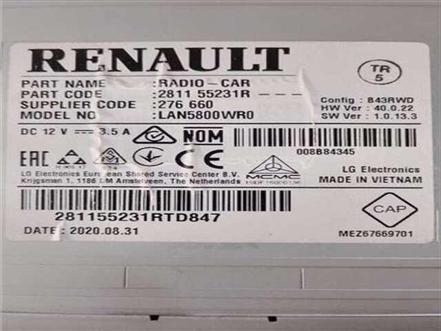 Foto 2ª: Pantalla Multifuncion Dacia Duster 1.5 PRESTIGE [1.5 LTR. - 85 KW BLUE DCI DIESEL FAP CAT] [K9K 872]