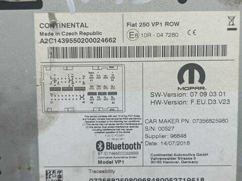Foto 3ª: Sistema Audio Radio CD Citroen Jumper 35 L3H3 BLUEHDI 130 130CV 96KW [AH03] (2018)