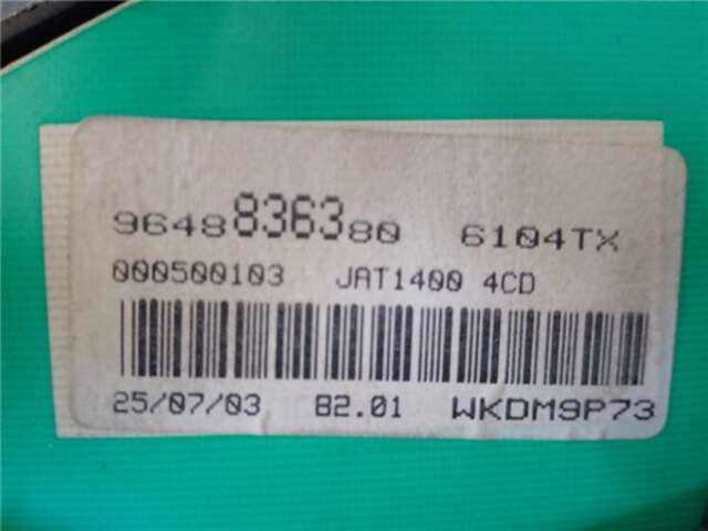 Foto 3ª: Cuadro de Instrumentos Citroen Berlingo 1.9 D SX COMBI [1.9 LTR. - 51 KW DIESEL] [WJY]