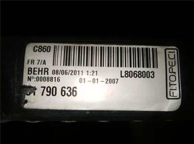 Radiador Motor Fiat Qubo 1.3 TREKKING [1.3 LTR. - 70 KW 16V M-JET CAT]