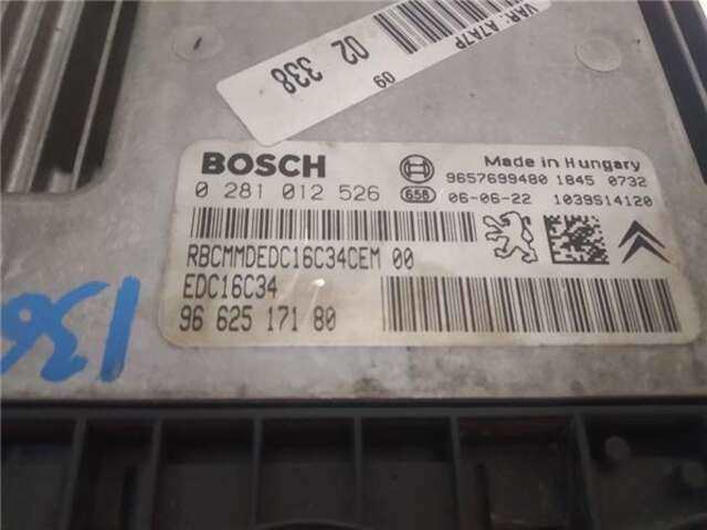 Foto 3ª: Centralita Motor ECU Peugeot 207 1.4 X-LINE [1.4 LTR. - 50 KW HDI] [8HZ / DV4]