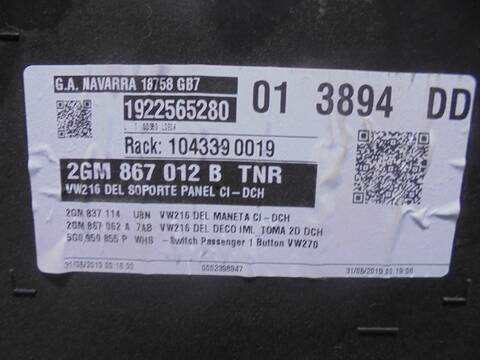 Foto 4ª: Tapizados Cartoneras Volkswagen T-Cross ADVANCE 116CV 85KW [DKRF] (2019)