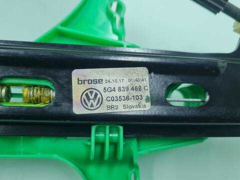 Foto 2ª: Elevalunas Manual Trasero Derecho Volkswagen Golf ADVANCE 116CV 85KW [DDYA] (2018)