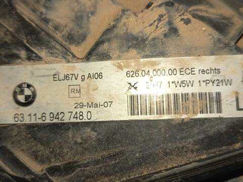 Foto 3ª: Piloto Delantero Derecho Bmw Serie 3 318 2.0 122CV 90KW E91) TOURING (2004)