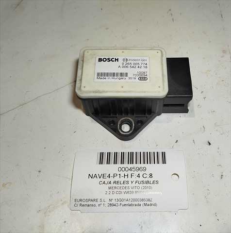 Foto 4ª: Caja Reles Fusibles Mercedes Vito 2.2 D CDI W639 [646980] (2010)