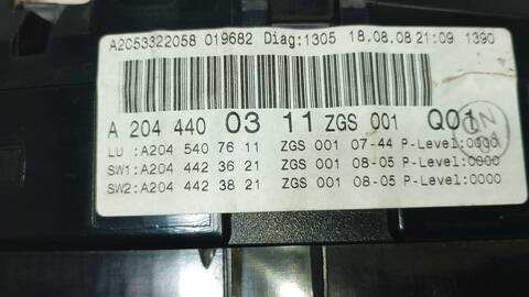 Foto 4ª: Cuadro de Instrumentos Mercedes Clase G 230 GLK 320 CDI 4-MATIC 204.983) 224CV 165KW [642961] (2010)
