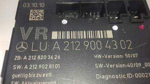 Foto 2ª: Centralita Cierre Centralizado Mercedes Clase E 180 220 CDI BLUEEFFICIENCY 212.002) 170CV 125KW [OM651924] (2010)