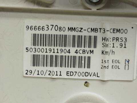 Foto 4ª: Cuadro de Instrumentos Peugeot 206 1.4 HDI 68CV 50KW [8HR] (2012)