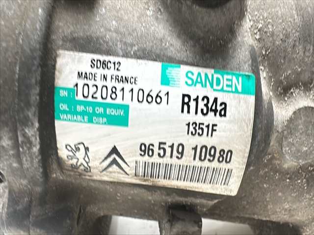 Foto 2ª: Compresor Aire Acondicionado Peugeot 307 1.6 HDI [D/9HY] (2007)