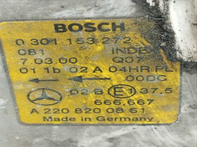 Foto 2ª: Faro Derecho Mercedes Clase S 220 320 CDI 220.026) BERLINA 197CV 145KW [613960] (2000)