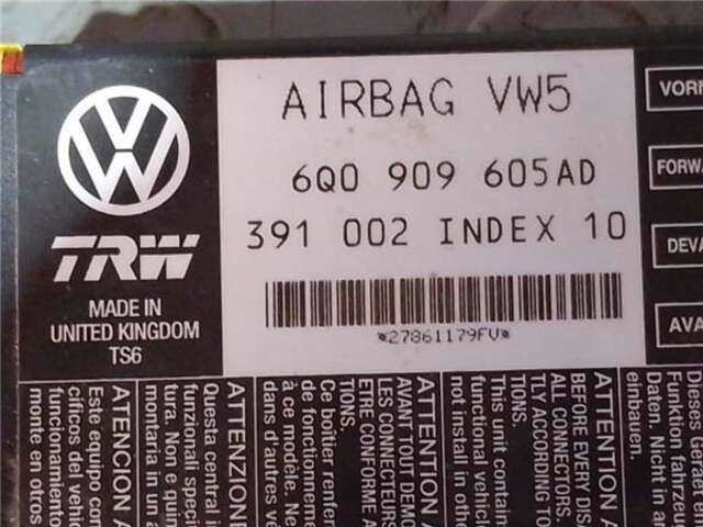 Foto 2ª: Centralita Airbag Seat Ibiza 1.4 TDI [BNV]