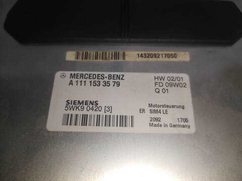 Foto 2ª: Centralita Motor ECU Mercedes Clase C 160 111955 COUPE (2002)
