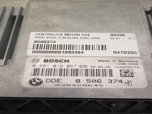 Foto 4ª: Centralita Motor ECU Bmw Serie 3 315 320D BERLINA 177CV 130KW [N47D20C] (2009)