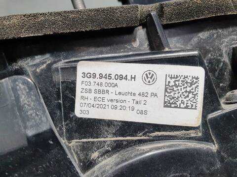 Foto 3ª: Piloto Trasero Derecho Volkswagen Passat BUSINESS 150CV 110KW [DTSB] (2021)