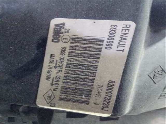 Foto 3ª: Faro Izquierdo Renault Megane DYNAMIQUE BERLINA 120CV 88KW II BERLINA 5P [F9Q B8] (2003)