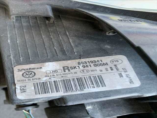 Foto 3ª: Faro Derecho Volkswagen Golf 1.4 TSI122CV 0CV [CAXA] (2011)