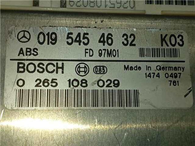 Foto 2ª: Centralita Abs Mercedes Clase C 160 2.5 250 TD (202.128) [2.5 LTR. - 110 KW 20V TURBODIESEL CAT] [OM 605.960]