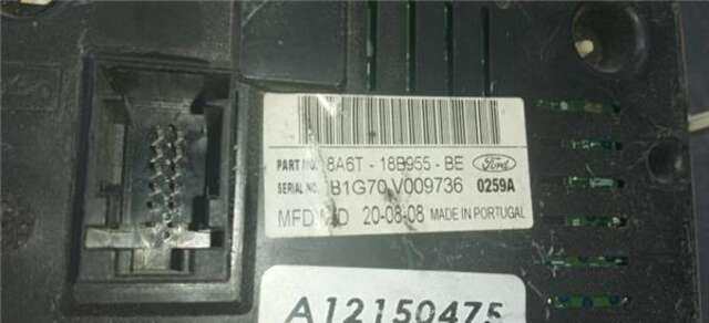 Pantalla Multifuncion Ford Fiesta 1.6 SPORT [1.6 LTR. - 88 KW 16V TI-VCT CAT]