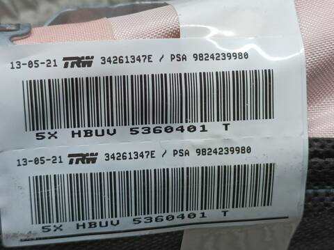 Foto 3ª: Airbag Cortina Delantero Derecho Peugeot 3008 ALLURE 181CV 133KW [5G06] (2021)