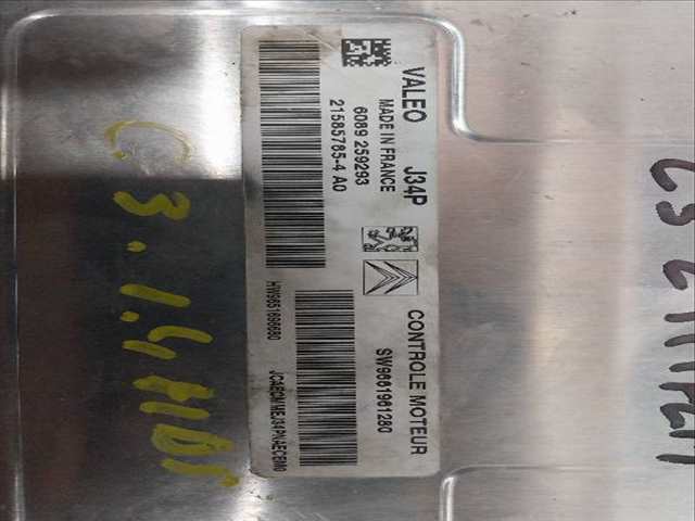 Foto 2ª: Centralita Motor ECU Citroen C3 1.1 G [G-HFX] (2007)