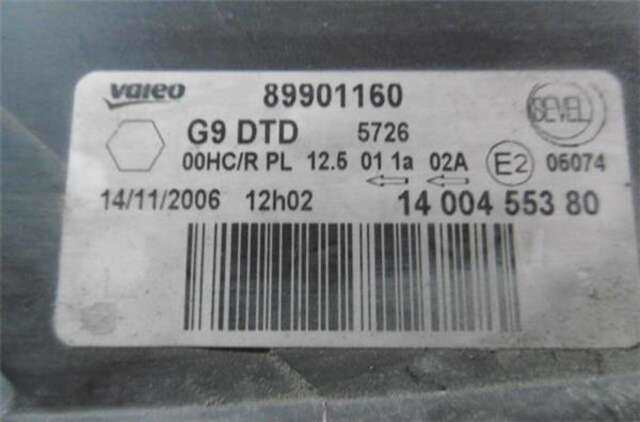 Foto 3ª: Faro Derecho Fiat Scudo 1.6HDI [9HU]
