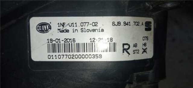 Faro Antiniebla Delantero Derecho Seat Ibiza 