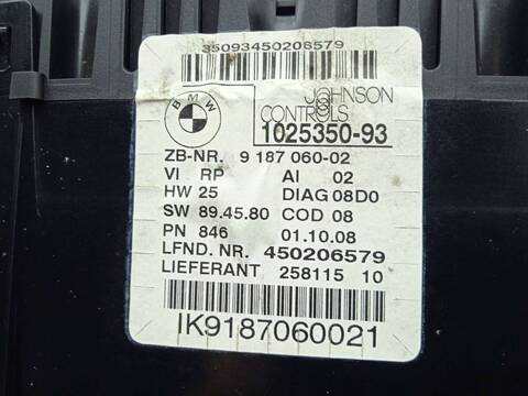 Foto 3ª: Cuadro de Instrumentos Bmw Serie 3 315 2.0 TD CAT 105KW [N47D20C] (2009)