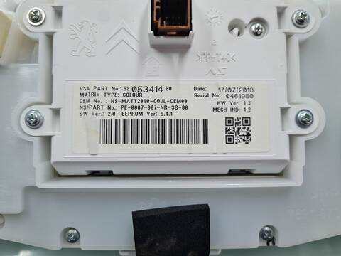 Foto 4ª: Cuadro de Instrumentos Peugeot 208 1.6 16V HDI FAP 92CV 68KW (2013)