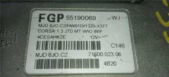 Centralita Motor ECU Opel Corsa 1.3 CDTI