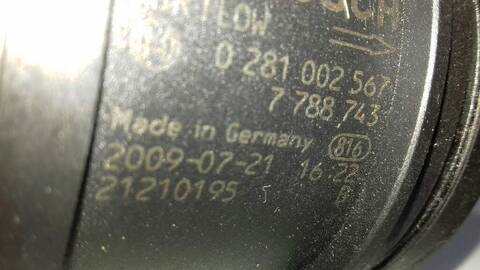 Foto 3ª: Caudalimetro Bmw Serie 3 315 320D 177CV 130KW [N47D20C] (2009)