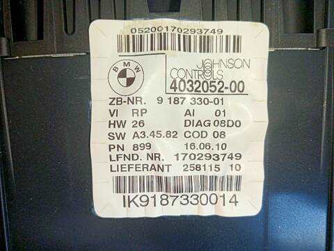 Foto 2ª: Cuadro de Instrumentos Bmw Serie 1 114 116D 2 16V DIESEL CAT 116CV (2004)