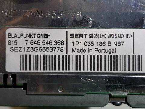 Foto 3ª: Sistema Audio Radio CD Seat Leon SPORT LIMITED 105CV 77KW [BXE] (2008)