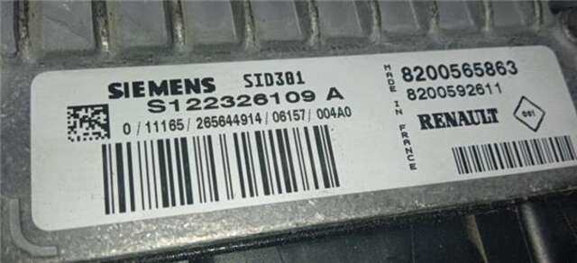 Centralita Motor ECU Renault Scenic 1.5 AUTHENTIQUE [1.5 LTR. - 78 KW DCI DIESEL] (JM)(2003-_)