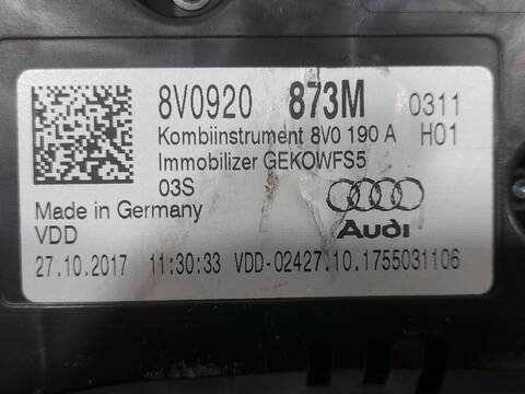 Foto 3ª: Cuadro de Instrumentos Audi A3 1.6 TDI 115CV 85KW [DDYA] (2018)