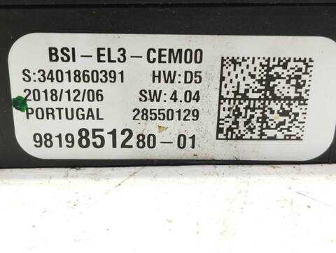 Foto 4ª: Caja Reles Fusibles Opel Crossland DESIGN LINE 102CV 75KW [DV5RD OPT. YH01] (2019)