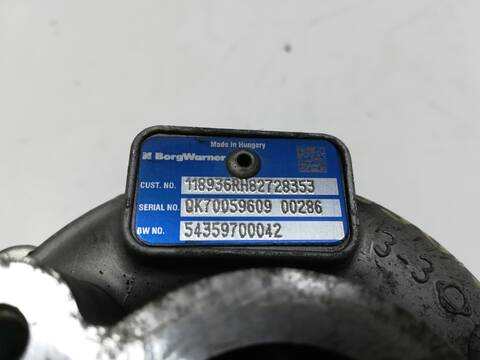 Foto 2ª: Turbocompresor Dacia Sandero K9K612 (2014)