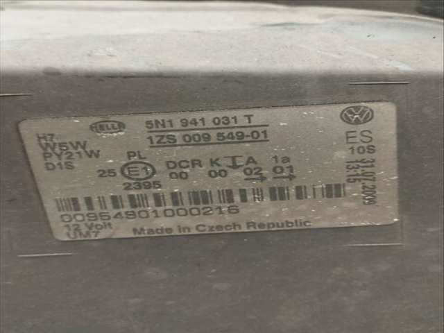 Foto 3ª: Faro Izquierdo Volkswagen Tiguan MOTION 140CV 103KW [CBA] (2009)