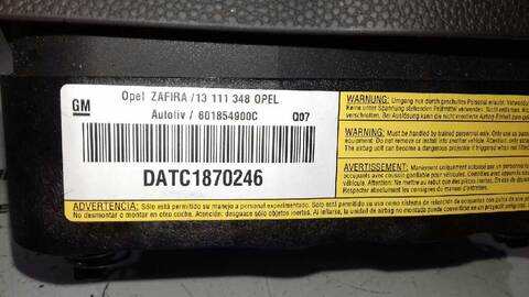 Foto 2ª: Airbag Delantero Izquierdo Opel Zafira FAMILY 125CV 92KW [A17DTR] (2012)