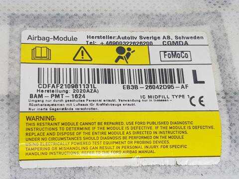 Foto 2ª: Airbag Cortina Delantero Izquierdo Ford Ranger DOBLE CABINA 4X4 XLT LIMITED (2011)