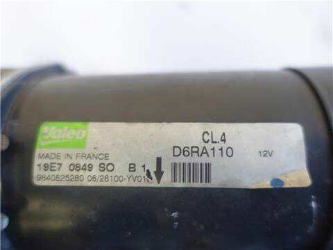 Foto 3ª: Motor de Arranque Peugeot 207 1.6 HDI 90CV 66KW [9HX (DV6ATED4)] (2007)